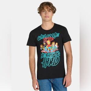 The Simpsons T-Shirt “Welcome to the Neighborhood” Bart, Nelson & Friends NWT